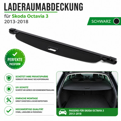 Skoda Octavia Mk3 III 2013-2018 Laderaumabdeckung Kofferraumabdeckung Neu
