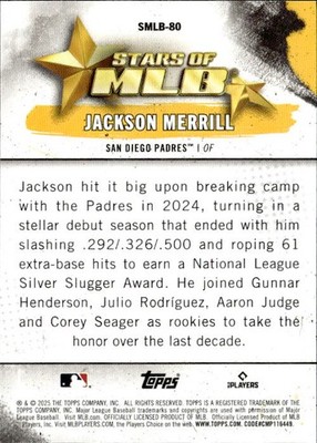 2025 Topps Update #SMLB-80 Jackson Merrill Stars of MLB | eBay