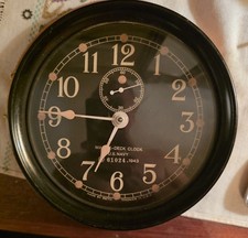 Seth Thomas WWII US Navy Mark 1 Deck Clock Mark I 1943 