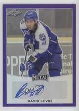 2016-17 Leaf Metal Purple Prismatic 12/15 David Levin #BA-DL1 Auto 4e9