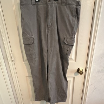 L.L. Bean Comfort Waist Men's Gray Cotton Straight Leg Cargo Pants