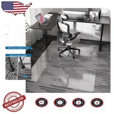 Heavy Duty Vinyl Chair Mat 46x60" for Carpet - Anti-Slip, Easy Glide Office F...