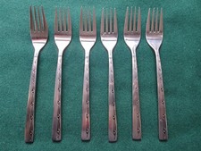 Vintage VINERS EXECUTIVE SUITE Dessert Fork x 6 Stainless Steel Cutlery