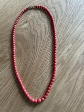 Antike echte Korallenkette Jugendstil Vintage