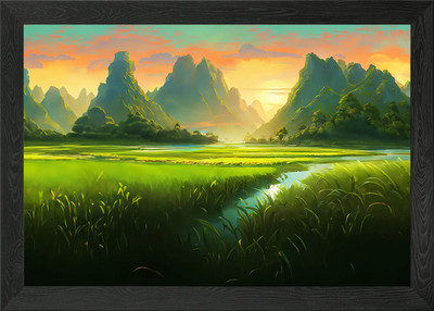 Landschaft gerahmtes Wandbild Poster Leinwanddruck Bild