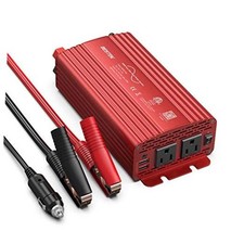 Pure Sine Wave Power Inverter DC 12V to AC 110V Car Plug Inverter 500W 1 Red