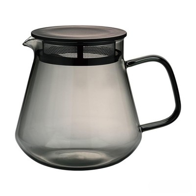 20 Ounce Gray Coffee and Tea Maker Glass Server with Filter and Lid