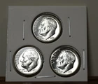 3 Coins.90% Silver 1962 10C Dime Gem BU Coin 90%