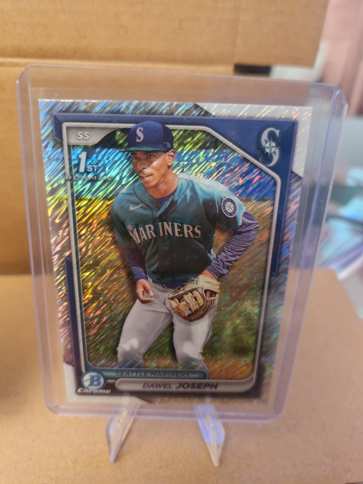 Dawel Joseph #BCP-176 2024 Bowman Chrome Prospects Shimmer Refractor Mariners