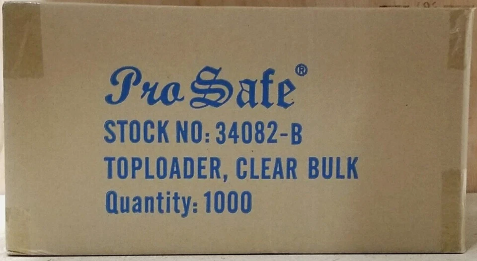 PRO Safe 3" x 4" Standard Card Size TOP LOADERS Case 1000 35 Pt: 34082 - B New