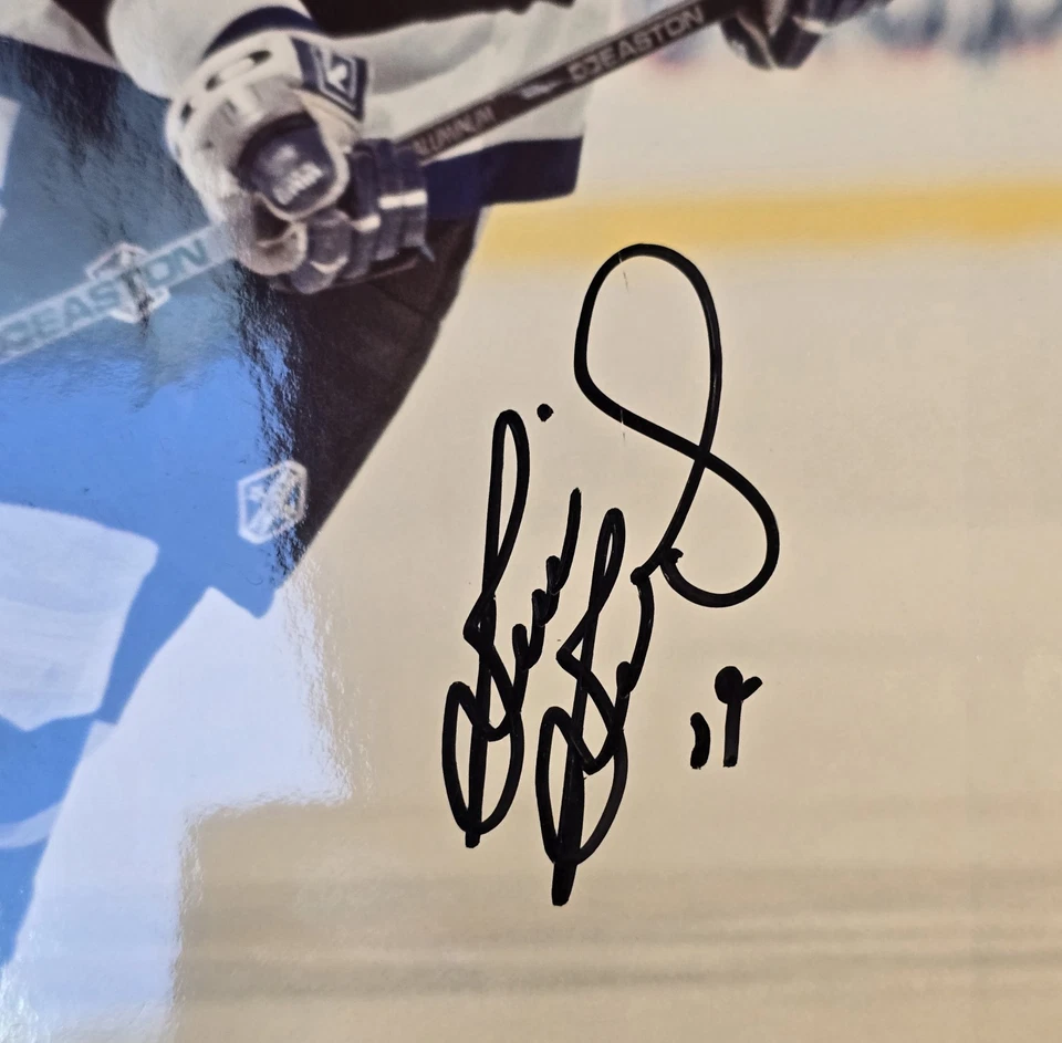 Auto 1990's Brian Bradley Signature Tampa Bay Lightning Autograph Framed Photo - Image 2 of 4