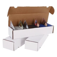 Durable White Card Storage Box Holds 700 Trading Cards Organize Collectibles