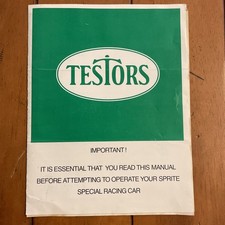 Testors Sprite Special manuale auto da corsa vintage
