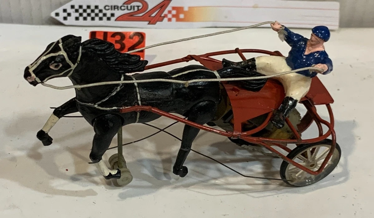 Jouet ancien Slot car circuit 24 TIERCE 24 Sulky