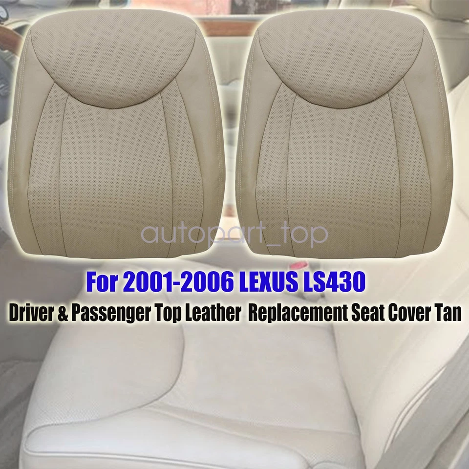 Горячая Распродажа обе стороны Lean заднее сиденье чехол кожи желтовато-коричневый для 2001-2006 Lexus LS430 - Изображение 3 из 4