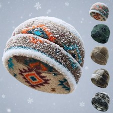 Winter Outdoor Warm Fleece Beanie Hat Windproof Skull Cap Ski Cap for Men Women