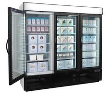 3 GLASS DOOR SHOP FREEZER 3 DOORS WALLSITE DISPLAY FREEZER TEFCOLD NF7500G £2999