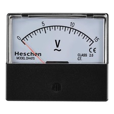 Rectangular Voltmeter Analog Panel Voltmeter DH-670 Black