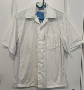 Chef Works Short Sleeve Button Up Size XS Never Worn (has Stains From Storage!)