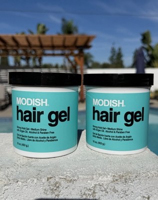 MODISH Hair Gel, Strong Hold with Argan Oil, Alcohol FREE,  16.oz