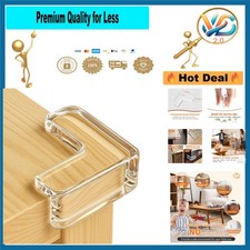 L-Shaped Baby Proof Corner Guards 12 Pack Clear Silicone Edge Protectors