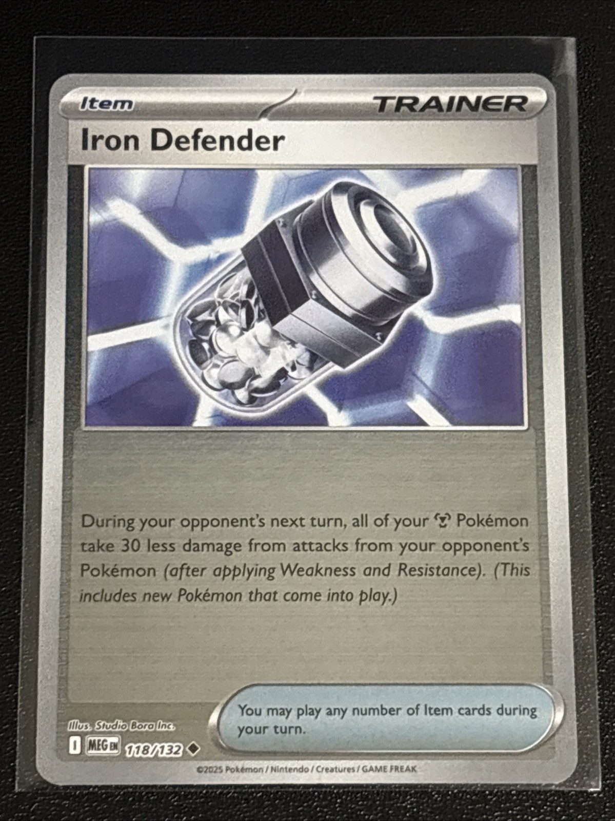 Pokémon TCG Mega Evolution Iron Defender Reverse Holofoil 118/132 NM
