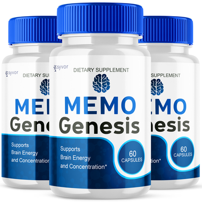 #ad 3 Pack Memo Genesis Nootropic All Natural Formula Brain Supplement 180 Capsule $39.95