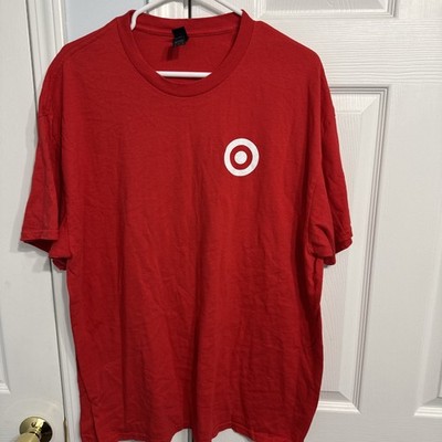 Target Employee T Shirt Men s XL Red Graphic Pocket Logo Workwear Tee