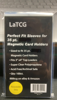100 LaTCG Resealable Team Bags Sleeves Snug Fit 35pt Ultra Pro