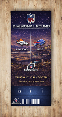 #ad #ad Denver broncos vs Buffalo Bills Divisional Round 2026 Commemorative Ticket Stub $19.99