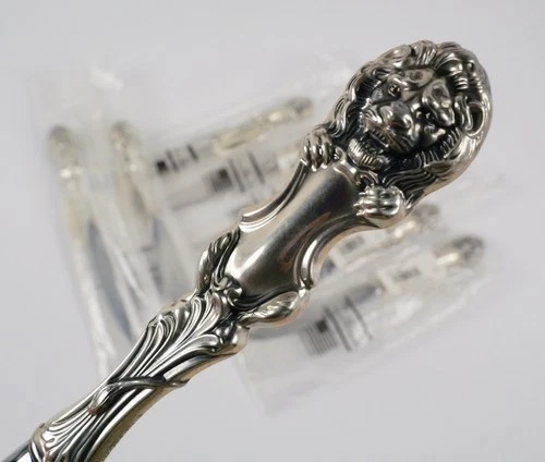 Rare Wallace LION Sterling Silver Steak Knives Set of 8