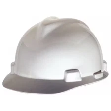 Msa Safety 473284 Hard Hat, V-Gard, Polyethylene, 4 Point Pinlock, Type 1,