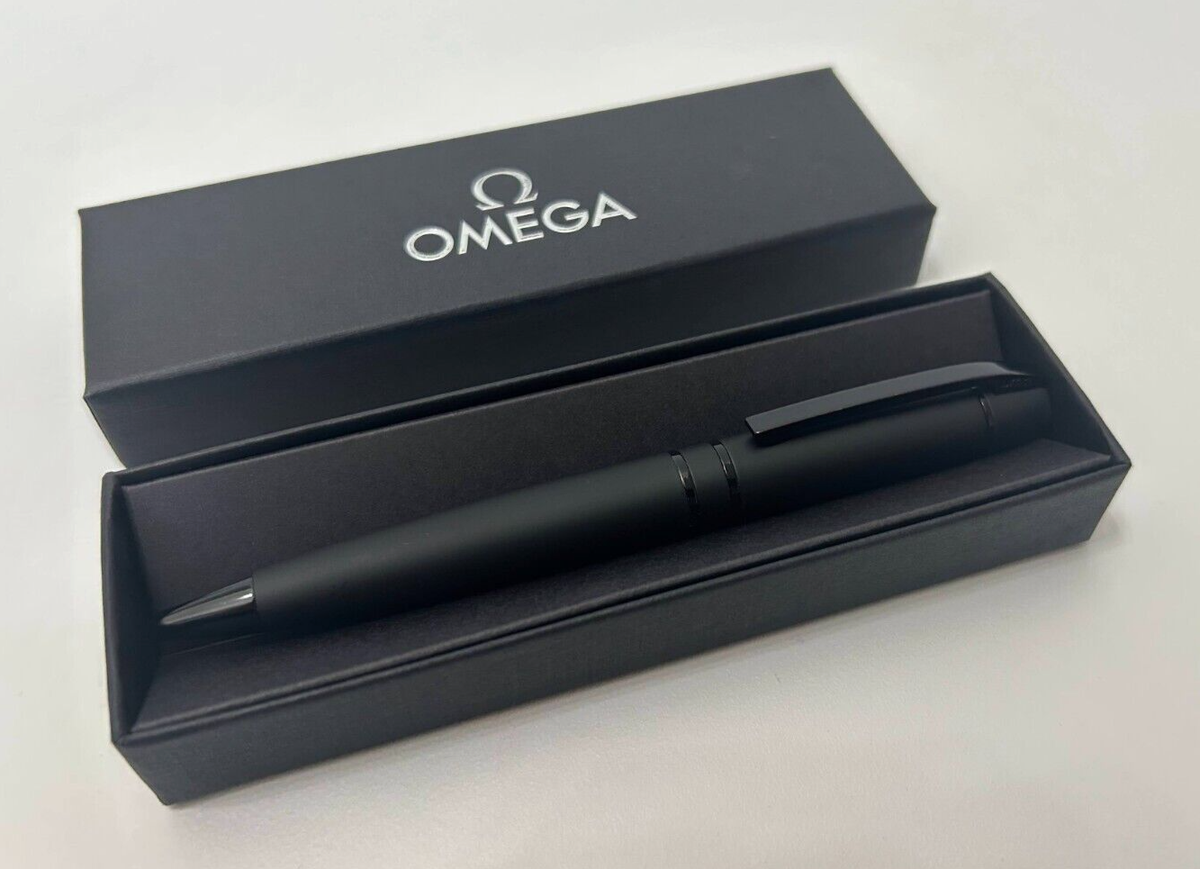 Omega Watch Parts Pen on Black Carbon Fiber on our Gold  Omega collectible Olympics 2016 pen main image 2