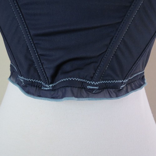 OUT FROM UNDER Women's Navy Blue & Mint Green Corset Bustier Bra Top Size S - Picture 3 of 10