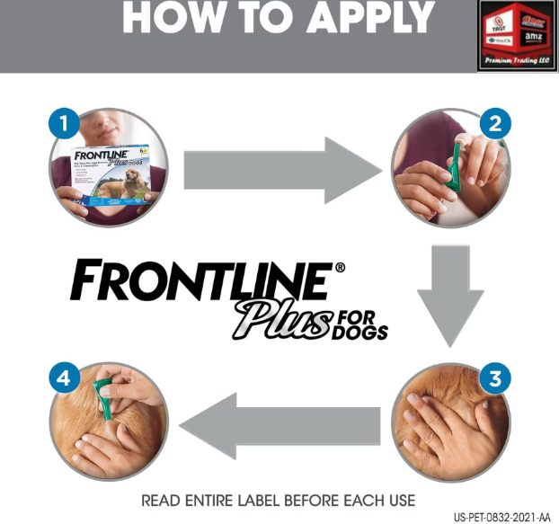 New, Frontline Plus Flea & Tick Spot Treatment, Medium Dogs, 2344 lbs