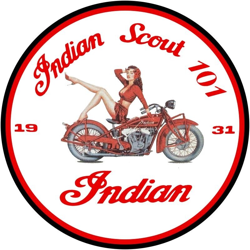 1931 Indian Scout 101 Motorcycle NEW Steel Sign: 24