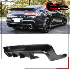 For 14-15 Chevy Camaro Zl1 Style Rear Diffuser Bumper Lip Spoiler Matte Black Pp