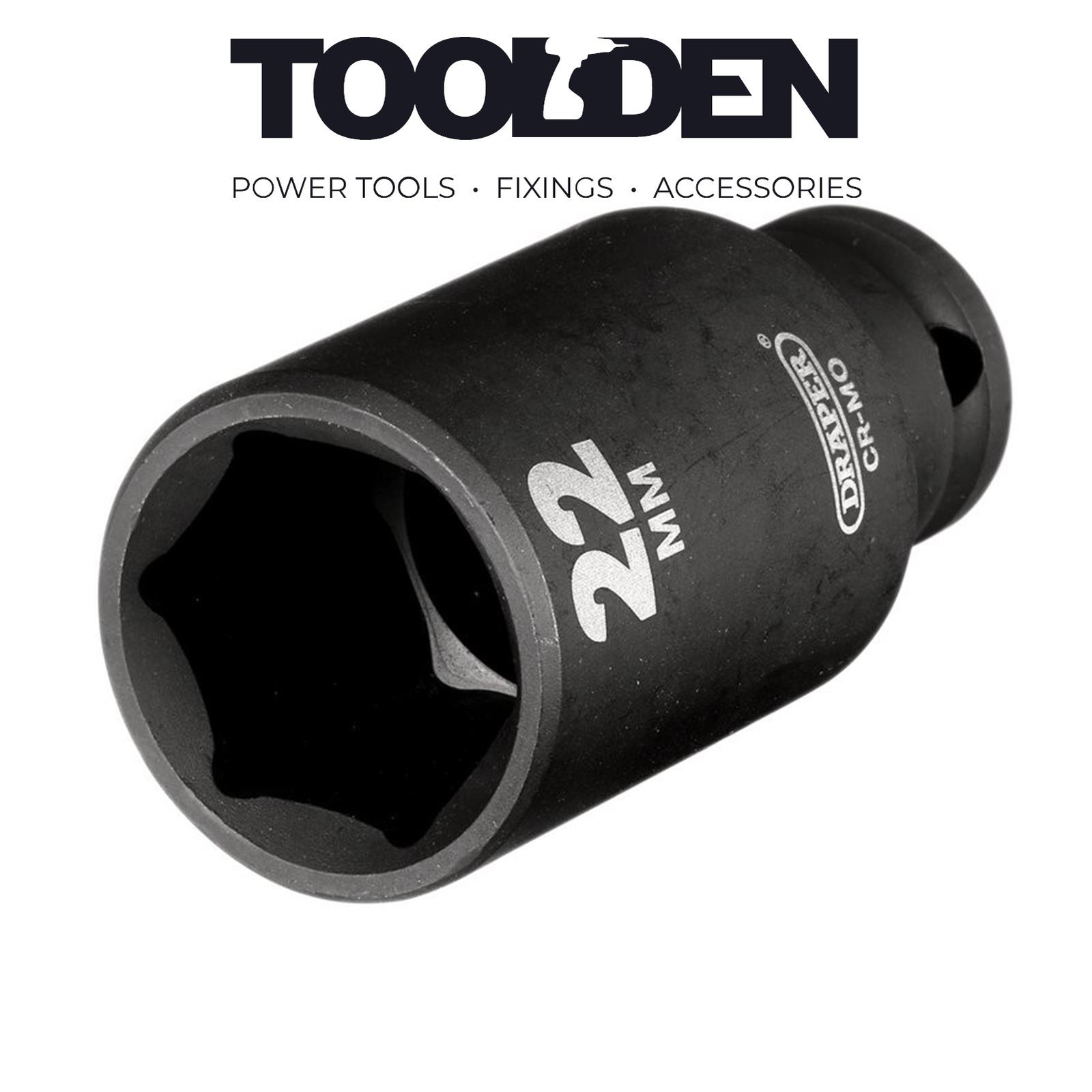 Draper 20180 Draper HI-TORQ®Metric Deep Impact Socket, 3/8"" Sq. Dr. 22mm