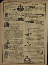 1913 PAPER AD Match Safe Wall Pocket Lighter Carpet Stretcher Mail Box Display 