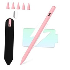 Stylus Pen for iPad 9th 10th Generation with Palm Rejection, Fast Charging Pink