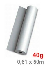 Rolka papieru przezroczystego 40 g - 0,61 x 50m - papier architektoniczny / rolka szkicu