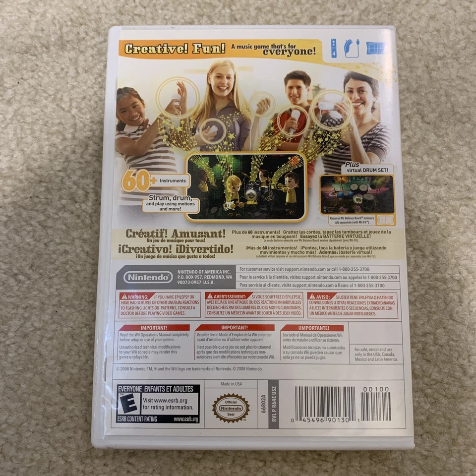 Nintendo Wii Music Video Game 2008 Creative Fun Family Complete Manual Disc - Image 2 of 4