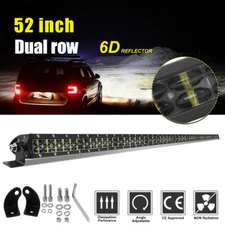 14 20 26 32 38 50" LED Work Light Bar Spot Flood Fog Offroad Driving For ATV SUV