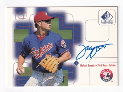 メジャーリーグ　カード　michael Barrett Michael Barrett 1999 Upperdeck SP MLB Autograph Card # MB