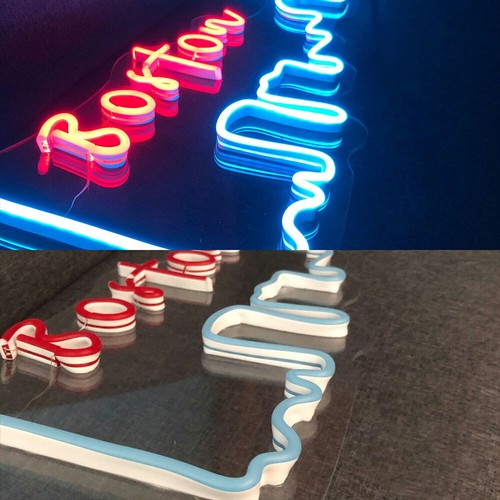 LED Boston City Skyline Neon Ligh Sign with Dimmer Man Cave Home Decor Artwork - Picture 4 of 6