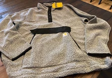 NWT - Mens CARHARTT Fleece Pullover Jacket - GRAY  (3XLT)