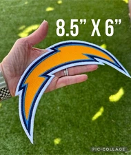 San Diego Chargers BIGGEST 8.5” Iron On Patch Embroidered US SELLER
