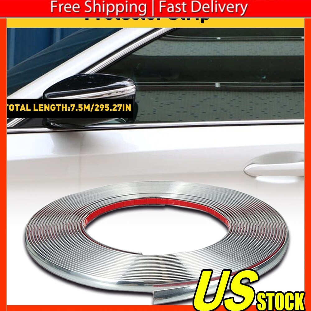 10MM Chrome Moulding Trim Strip Car Door Window Bumper Edge Guard