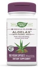 Nature's Way Aloelax, with Fennel Seed, for Constipation, 340 Mg, 100 Capsules