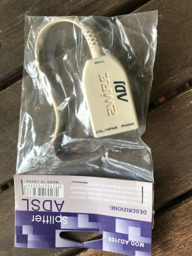 Lotto di 100 Filtri ADSL RJ11 ADJ splitter telefonico adattatore sdoppiatore - Zdjęcie 3 z 3